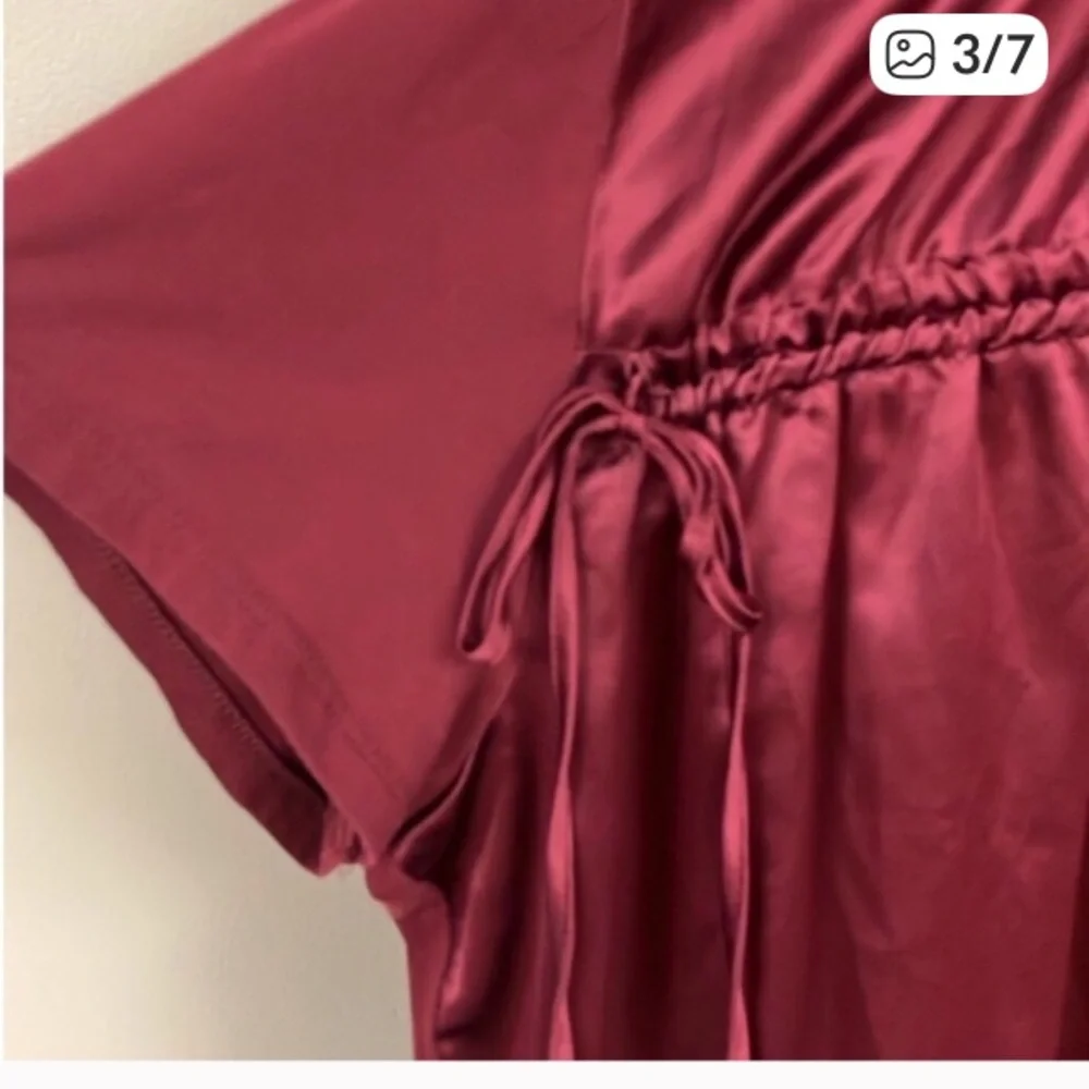 3/$15 ❤️ Ava & Viv wine colored detailed shirt 2x - Picture 4 of 7